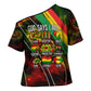 Juneteenth God Says I Am Christian Freedom Cross Shoulder Shirt Pan African Flag Colors Tie Dye Galaxy