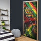 Juneteenth God Says I Am Christian Freedom Door Cover Pan African Flag Colors Tie Dye Galaxy