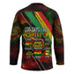 Juneteenth God Says I Am Christian Freedom Hockey Jersey Pan African Flag Colors Tie Dye Galaxy
