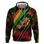 Juneteenth God Says I Am Christian Freedom Hoodie Pan African Flag Colors Tie Dye Galaxy
