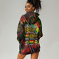 Juneteenth God Says I Am Christian Freedom Hoodie Dress Pan African Flag Colors Tie Dye Galaxy