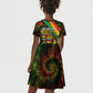 Juneteenth God Says I Am Christian Freedom Kid Short Sleeve Dress Pan African Flag Colors Tie Dye Galaxy