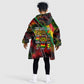 Juneteenth God Says I Am Christian Freedom Kid Wearable Blanket Hoodie Pan African Flag Colors Tie Dye Galaxy