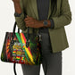 Juneteenth God Says I Am Christian Freedom Leather Bag Pan African Flag Colors Tie Dye Galaxy