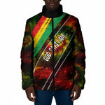 Juneteenth God Says I Am Christian Freedom Padded Jacket Pan African Flag Colors Tie Dye Galaxy