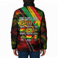 Juneteenth God Says I Am Christian Freedom Padded Jacket Pan African Flag Colors Tie Dye Galaxy