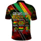 Juneteenth God Says I Am Christian Freedom Polo Shirt Pan African Flag Colors Tie Dye Galaxy