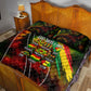 Juneteenth God Says I Am Christian Freedom Quilt Bed Set Pan African Flag Colors Tie Dye Galaxy