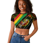Juneteenth God Says I Am Christian Freedom Raglan Cropped T shirt Pan African Flag Colors Tie Dye Galaxy