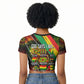 Juneteenth God Says I Am Christian Freedom Raglan Cropped T shirt Pan African Flag Colors Tie Dye Galaxy