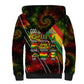 Juneteenth God Says I Am Christian Freedom Sherpa Hoodie Pan African Flag Colors Tie Dye Galaxy