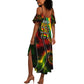Juneteenth God Says I Am Christian Freedom Summer Maxi Dress Pan African Flag Colors Tie Dye Galaxy
