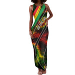 Juneteenth God Says I Am Christian Freedom Tank Maxi Dress Pan African Flag Colors Tie Dye Galaxy