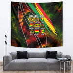 Juneteenth God Says I Am Christian Freedom Tapestry Pan African Flag Colors Tie Dye Galaxy
