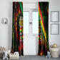 Juneteenth God Says I Am Christian Freedom Window Curtain Pan African Flag Colors Tie Dye Galaxy
