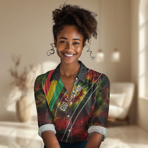 Juneteenth God Says I Am Christian Freedom Women Casual Shirt Pan African Flag Colors Tie Dye Galaxy