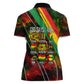 Juneteenth God Says I Am Christian Freedom Women Polo Shirt Pan African Flag Colors Tie Dye Galaxy
