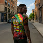Juneteenth God Says I Am Christian Freedom Zipper Polo Shirt Pan African Flag Colors Tie Dye Galaxy
