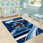 Botswana Independence Day Area Rug Raised Fist Map Graphic With National Coat Of Arms