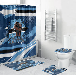 Botswana Independence Day Bathroom Set Raised Fist Map Graphic With National Coat Of Arms
