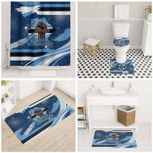 Botswana Independence Day Bathroom Set Raised Fist Map Graphic With National Coat Of Arms