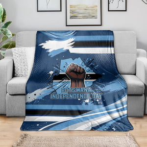 Botswana Independence Day Blanket Raised Fist Map Graphic With National Coat Of Arms