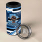 Botswana Independence Day 4 in 1 Can Cooler Tumbler Raised Fist Map Graphic With National Coat Of Arms
