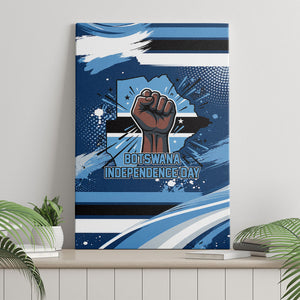 Botswana Independence Day Canvas Wall Art Raised Fist Map Graphic With National Coat Of Arms