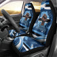 Botswana Independence Day Car Seat Cover Raised Fist Map Graphic With National Coat Of Arms