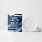 Botswana Independence Day Ceramic Mug Raised Fist Map Graphic With National Coat Of Arms