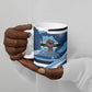 Botswana Independence Day Ceramic Mug Raised Fist Map Graphic With National Coat Of Arms