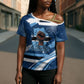 Botswana Independence Day Cross Shoulder Shirt Raised Fist Map Graphic With National Coat Of Arms