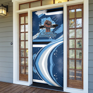 Botswana Independence Day Door Cover Raised Fist Map Graphic With National Coat Of Arms