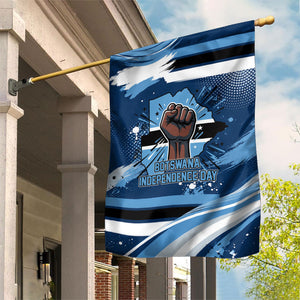 Botswana Independence Day Garden Flag Raised Fist Map Graphic With National Coat Of Arms
