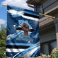 Botswana Independence Day Garden Flag Raised Fist Map Graphic With National Coat Of Arms