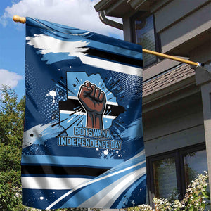 Botswana Independence Day Garden Flag Raised Fist Map Graphic With National Coat Of Arms