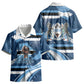 Botswana Independence Day Kid Hawaiian Shirt Raised Fist Map Graphic With National Coat Of Arms