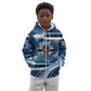 Botswana Independence Day Kid Hoodie Raised Fist Map Graphic With National Coat Of Arms