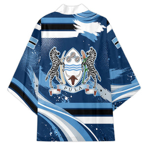 Botswana Independence Day Kimono Raised Fist Map Graphic With National Coat Of Arms