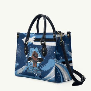 Botswana Independence Day Leather Bag Raised Fist Map Graphic With National Coat Of Arms