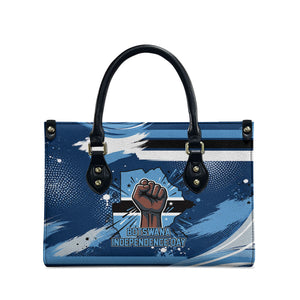Botswana Independence Day Leather Bag Raised Fist Map Graphic With National Coat Of Arms