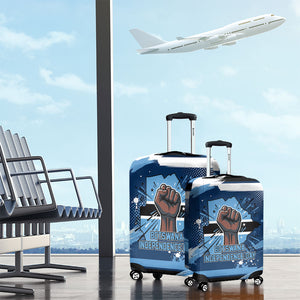 Botswana Independence Day Luggage Cover Raised Fist Map Graphic With National Coat Of Arms