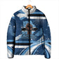 Botswana Independence Day Padded Jacket Raised Fist Map Graphic With National Coat Of Arms