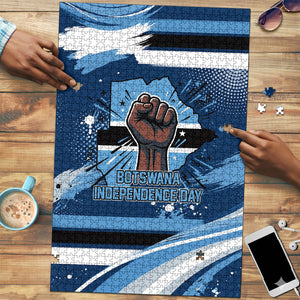 Botswana Independence Day Puzzle Raised Fist Map Graphic With National Coat Of Arms