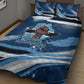 Botswana Independence Day Quilt Bed Set Raised Fist Map Graphic With National Coat Of Arms
