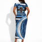 Botswana Independence Day Short Sleeve Bodycon Dress Raised Fist Map Graphic With National Coat Of Arms