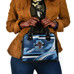 Botswana Independence Day Shoulder Handbag Raised Fist Map Graphic With National Coat Of Arms