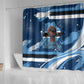 Botswana Independence Day Shower Curtain Raised Fist Map Graphic With National Coat Of Arms