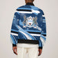 Botswana Independence Day Sleeve Zip Bomber Jacket Raised Fist Map Graphic With National Coat Of Arms