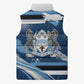 Botswana Independence Day Sleeveless Puffer Jacket Raised Fist Map Graphic With National Coat Of Arms